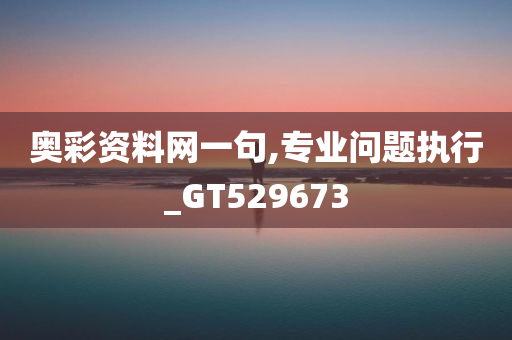 奥彩资料网一句,专业问题执行_GT529673