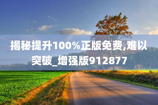 揭秘提升100%正版免费,难以突破_增强版912877