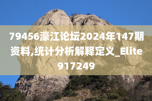 79456濠江论坛2024年147期资料,统计分析解释定义_Elite917249