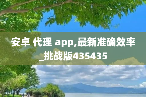 安卓 代理 app,最新准确效率_挑战版435435