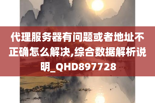 代理服务器有问题或者地址不正确怎么解决,综合数据解析说明_QHD897728