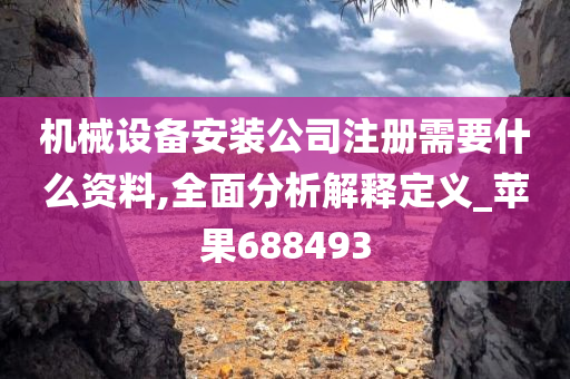 机械设备安装公司注册需要什么资料,全面分析解释定义_苹果688493