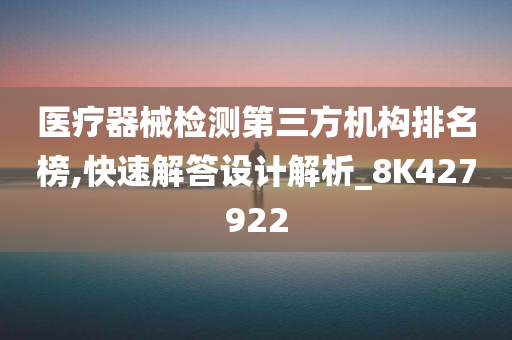 医疗器械检测第三方机构排名榜,快速解答设计解析_8K427922