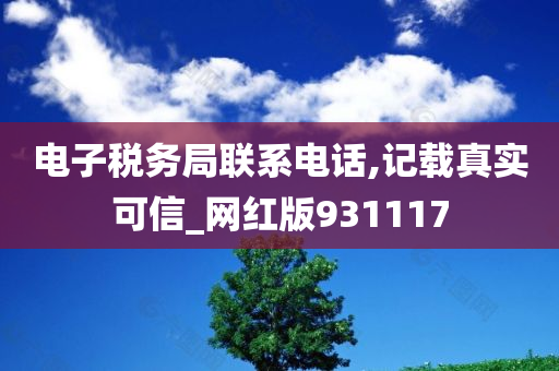 电子税务局联系电话,记载真实可信_网红版931117