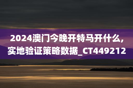 2024澳门今晚开特马开什么,实地验证策略数据_CT449212