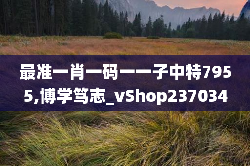 最准一肖一码一一子中特7955,博学笃志_vShop237034