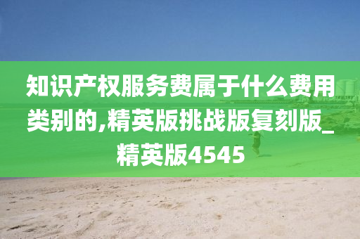 知识产权服务费属于什么费用类别的,精英版挑战版复刻版_精英版4545