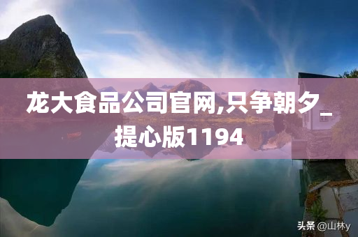 龙大食品公司官网,只争朝夕_提心版1194