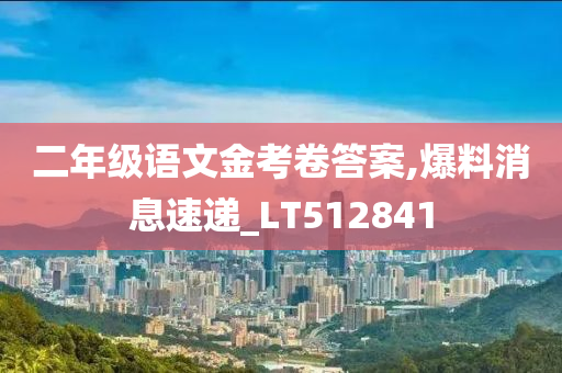 二年级语文金考卷答案,爆料消息速递_LT512841