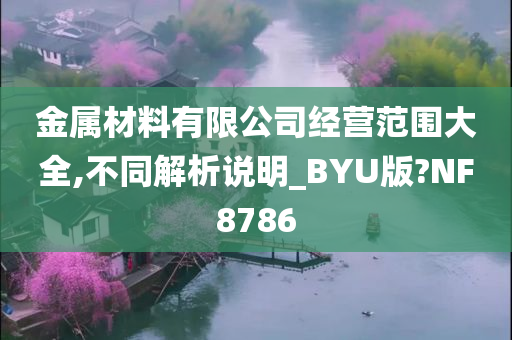 金属材料有限公司经营范围大全,不同解析说明_BYU版?NF8786