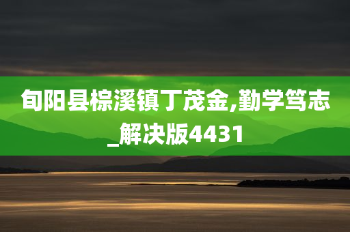 旬阳县棕溪镇丁茂金,勤学笃志_解决版4431