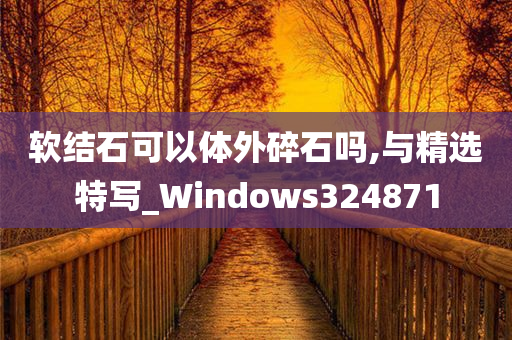 软结石可以体外碎石吗,与精选特写_Windows324871