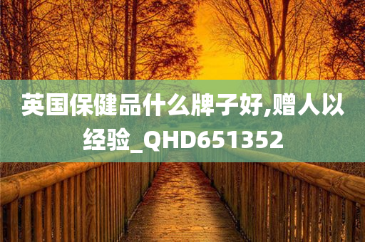 英国保健品什么牌子好,赠人以经验_QHD651352