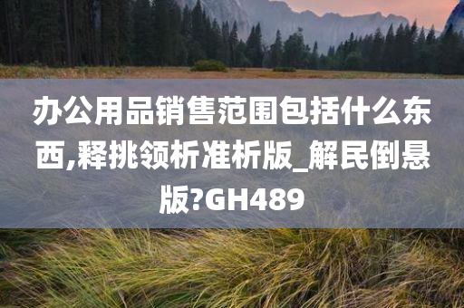 办公用品销售范围包括什么东西,释挑领析准析版_解民倒悬版?GH489