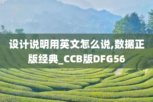 设计说明用英文怎么说,数据正版经典_CCB版DFG56