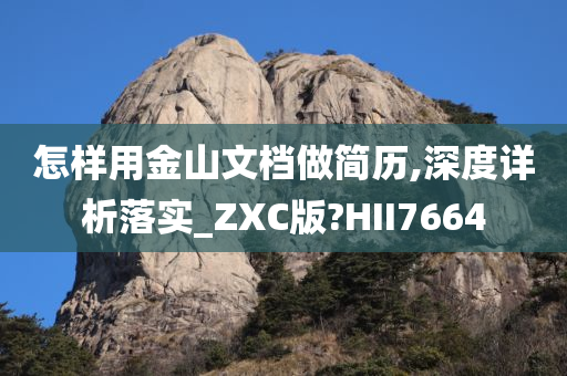 怎样用金山文档做简历,深度详析落实_ZXC版?HII7664