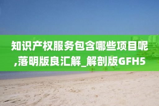 知识产权服务包含哪些项目呢,落明版良汇解_解剖版GFH5