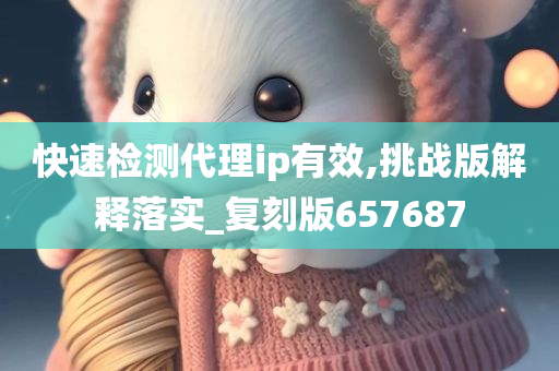 快速检测代理ip有效,挑战版解释落实_复刻版657687