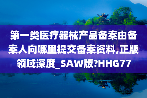 第一类医疗器械产品备案由备案人向哪里提交备案资料,正版领域深度_SAW版?HHG77