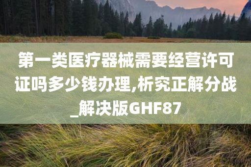 第一类医疗器械需要经营许可证吗多少钱办理,析究正解分战_解决版GHF87