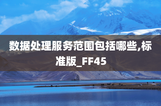 数据处理服务范围包括哪些,标准版_FF45