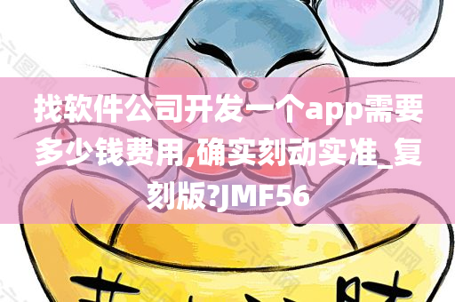 找软件公司开发一个app需要多少钱费用,确实刻动实准_复刻版?JMF56