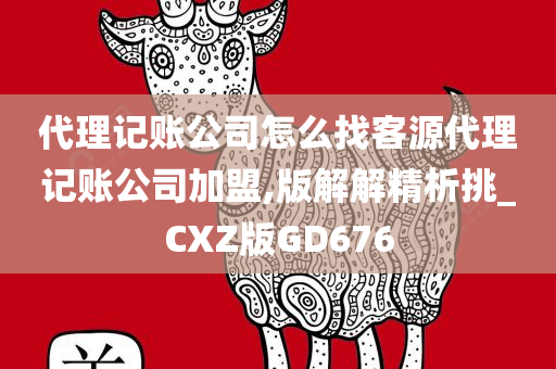 代理记账公司怎么找客源代理记账公司加盟,版解解精析挑_CXZ版GD676