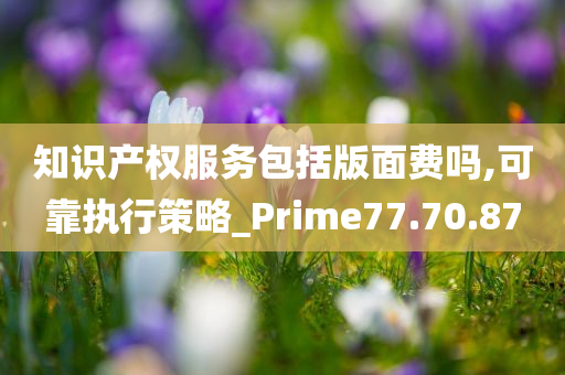 知识产权服务包括版面费吗,可靠执行策略_Prime77.70.87