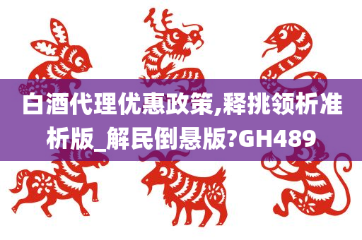 白酒代理优惠政策,释挑领析准析版_解民倒悬版?GH489