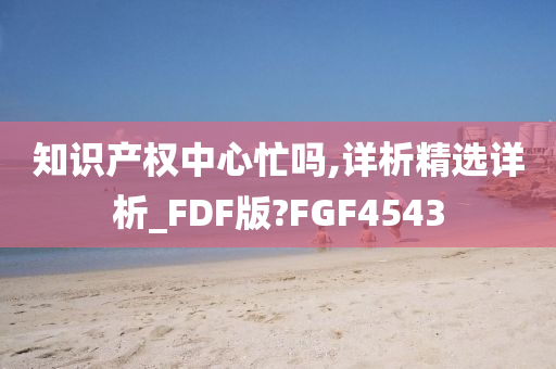 知识产权中心忙吗,详析精选详析_FDF版?FGF4543