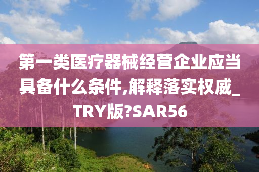 第一类医疗器械经营企业应当具备什么条件,解释落实权威_TRY版?SAR56