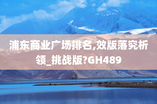 浦东商业广场排名,效版落究析领_挑战版?GH489