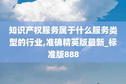 知识产权服务属于什么服务类型的行业,准确精英版最新_标准版888