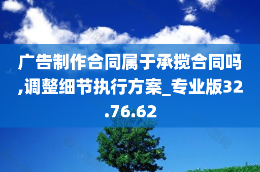 广告制作合同属于承揽合同吗,调整细节执行方案_专业版32.76.62